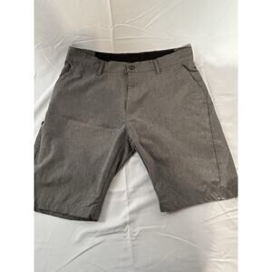 Kenneth Cole NY Men Shorts Size 34 Gray. Stretch. Side Discrete Zipper Pocket
